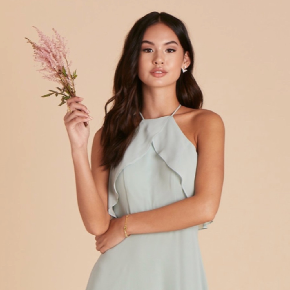 Birdy Grey Jules Chiffon Bridesmaids in Sage XS